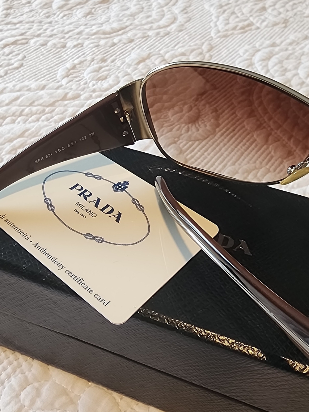 Vintage Prada Oversized Shield Sunglasses in Black - Picture 11 of 14